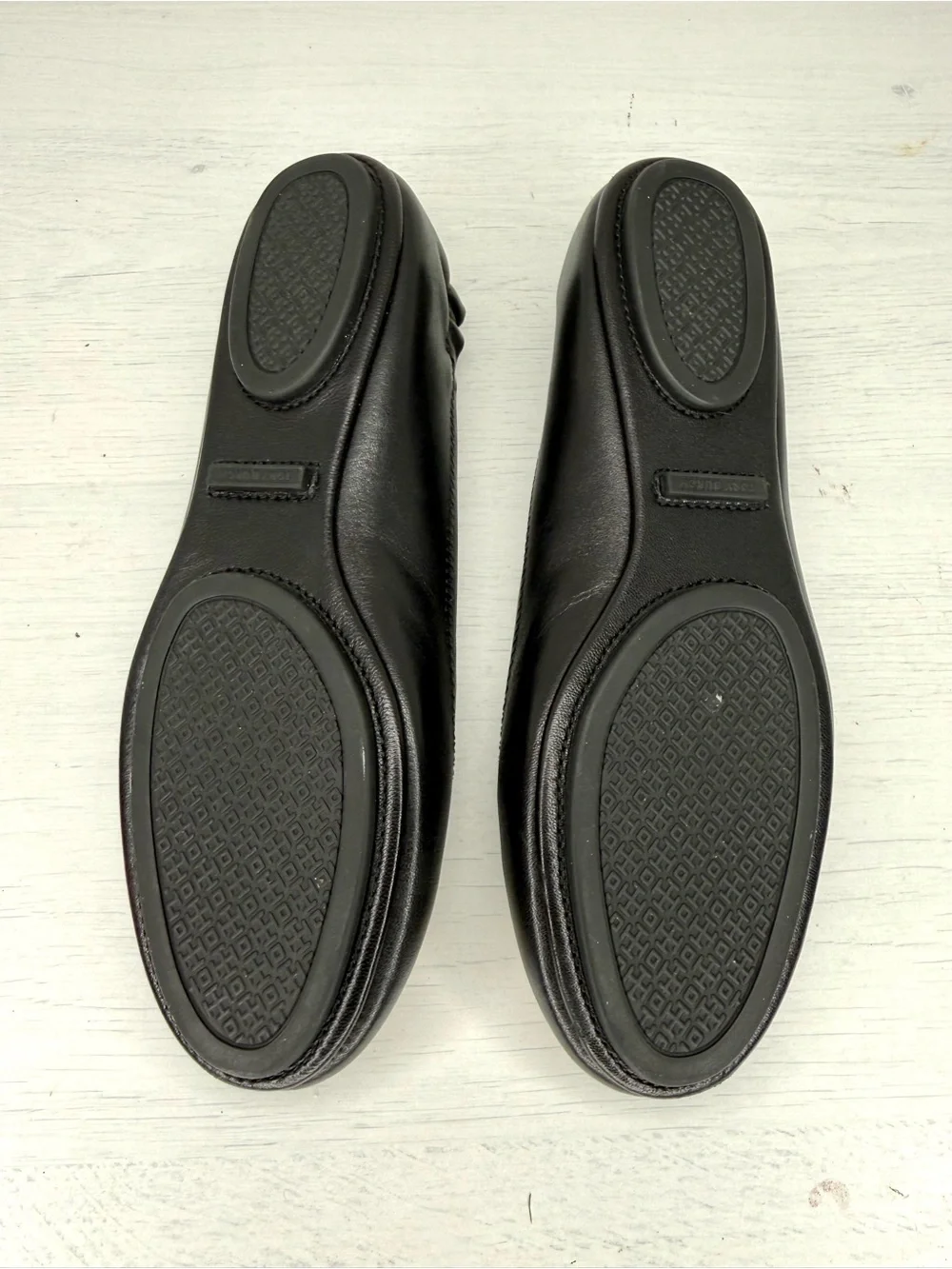 Tory Burch Black Minnie Ballet Flat with Gold Logo Size 5.5W